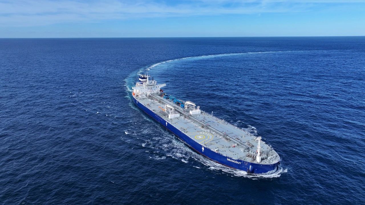 Kaiyun：中國船舶外高橋造船交付114萬噸油船實現(xiàn)“開門紅”(圖1)